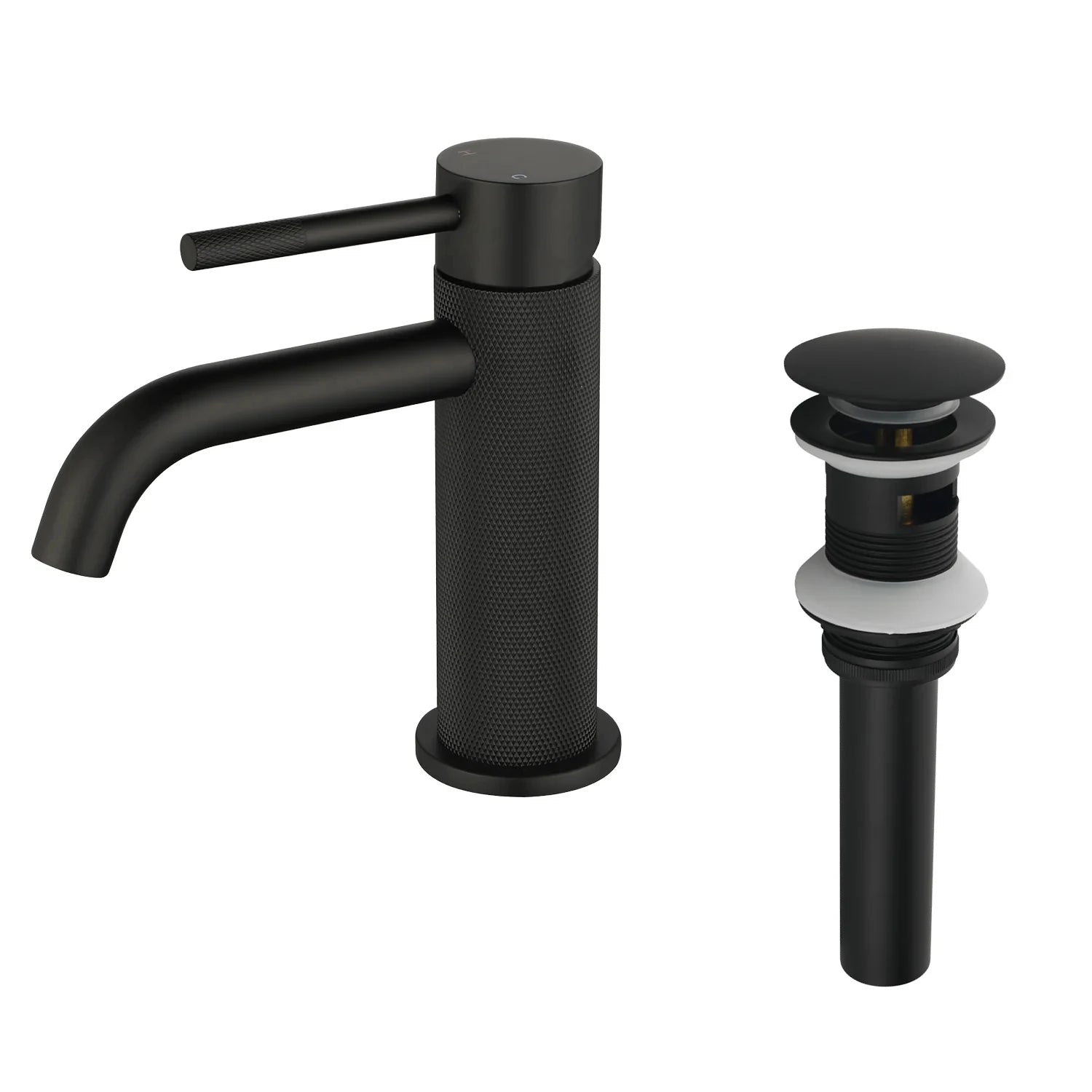 MAXTOR S-COOL Series Bathroom Vanity Basin Faucet – Knurled Luxury Single Handle Mixer Tap-AB000033