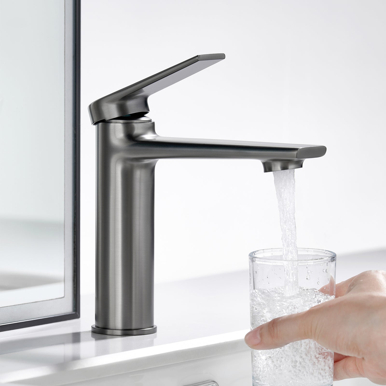 Single Level Handle Bathroom Faucet-Bathroom Vanity Basin Faucet-AB000064