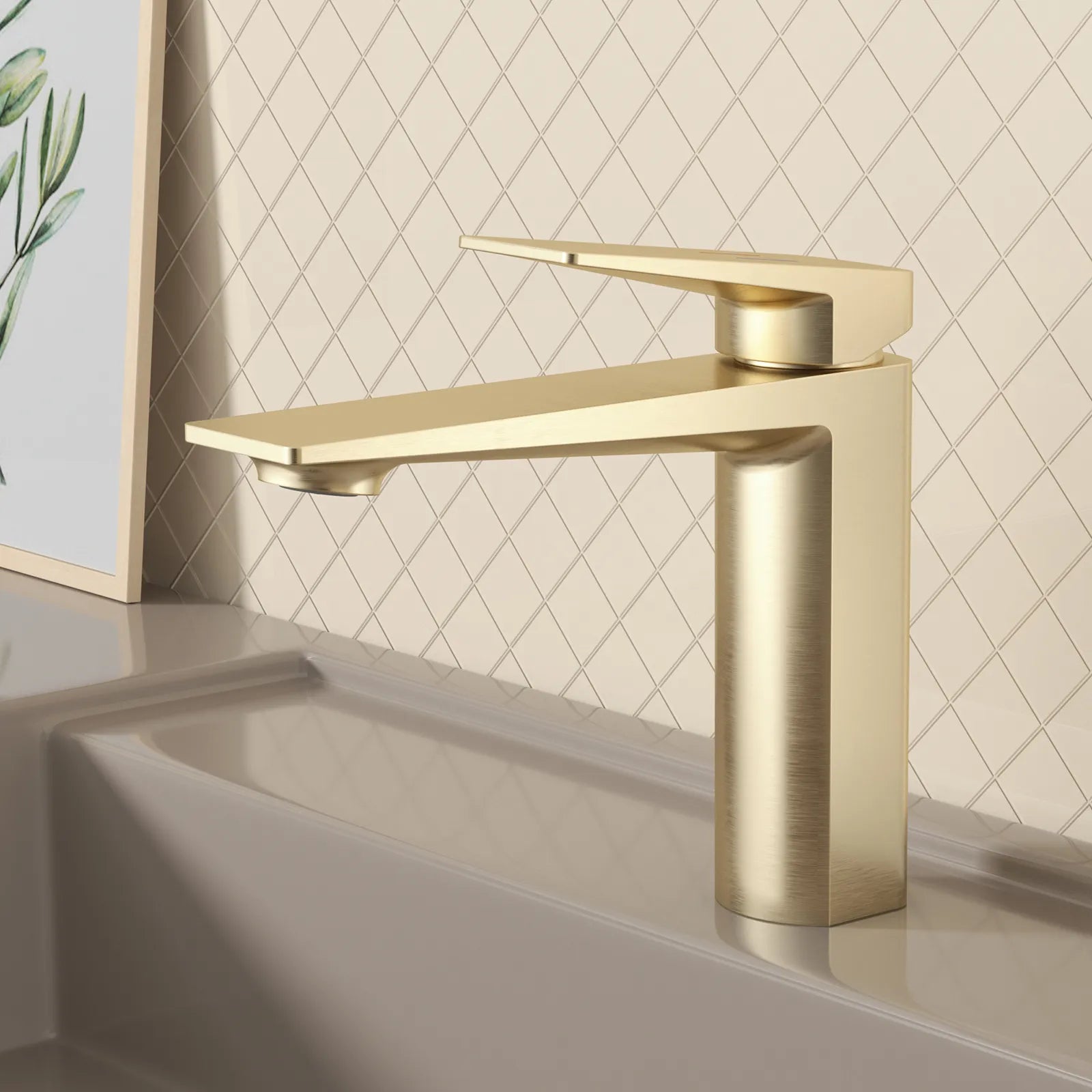 MAXTOR Single Hole Bathroom Vanity Basin Faucet with Neoperl Aerator & Supply Lines-AB000065