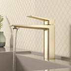 MAXTOR Single Hole Bathroom Vanity Basin Faucet with Neoperl Aerator & Supply Lines-AB000065