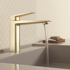 MAXTOR Single Hole Bathroom Vanity Basin Faucet with Neoperl Aerator & Supply Lines-AB000065