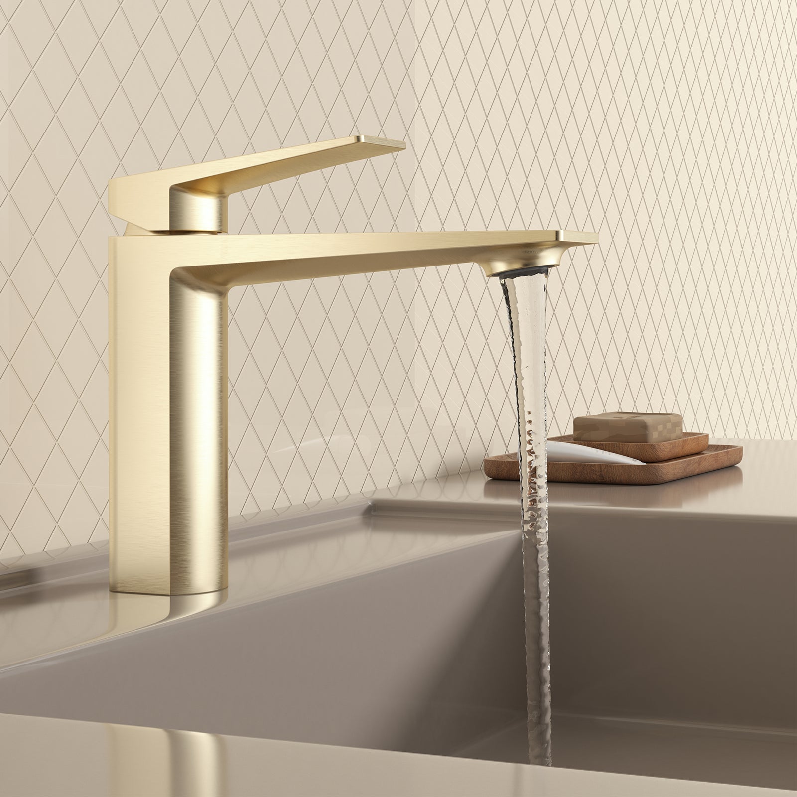 MAXTOR Single Hole Bathroom Vanity Basin Faucet with Neoperl Aerator & Supply Lines-AB000065