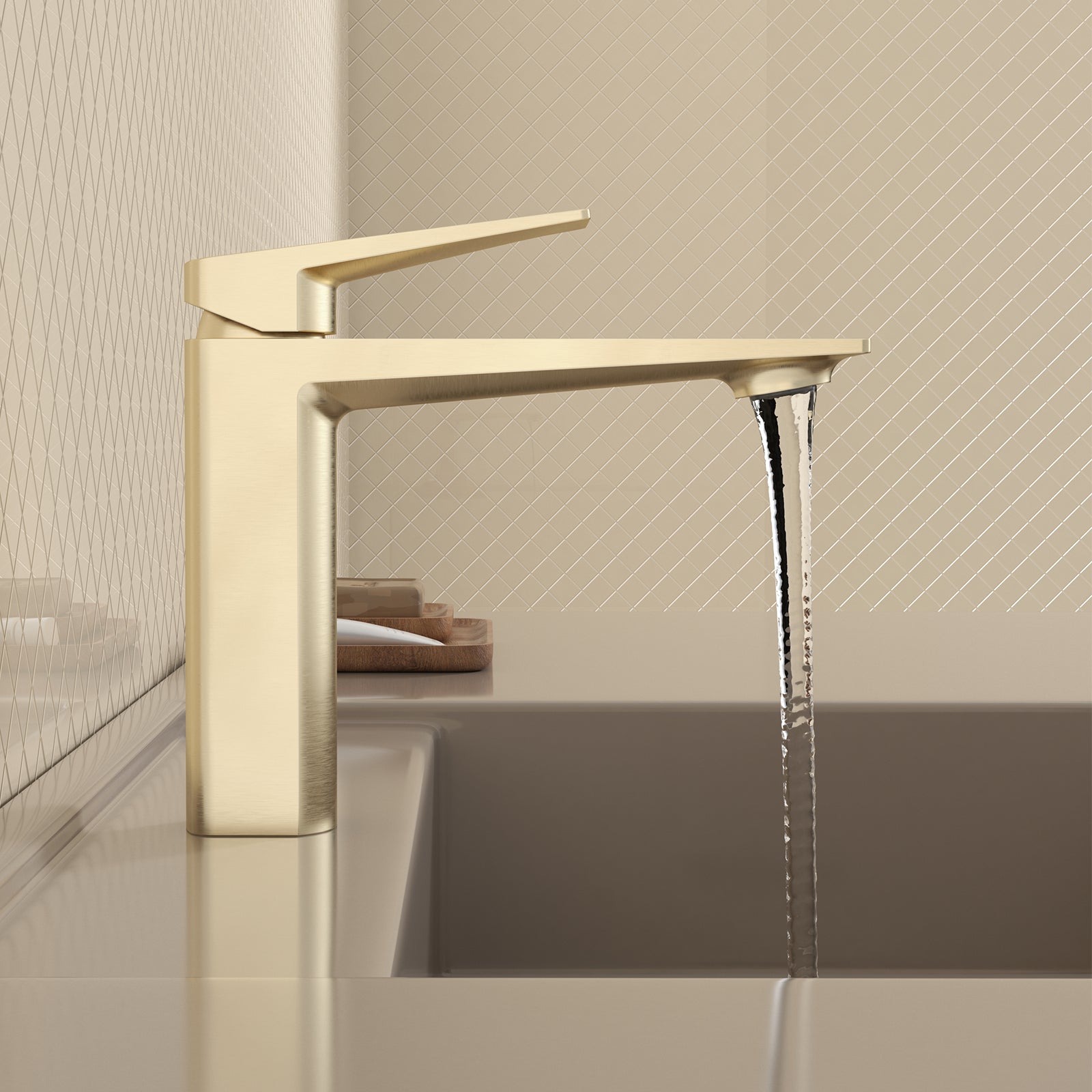 MAXTOR Single Hole Bathroom Vanity Basin Faucet with Neoperl Aerator & Supply Lines-AB000065