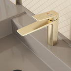 MAXTOR Single Hole Bathroom Vanity Basin Faucet with Neoperl Aerator & Supply Lines-AB000065