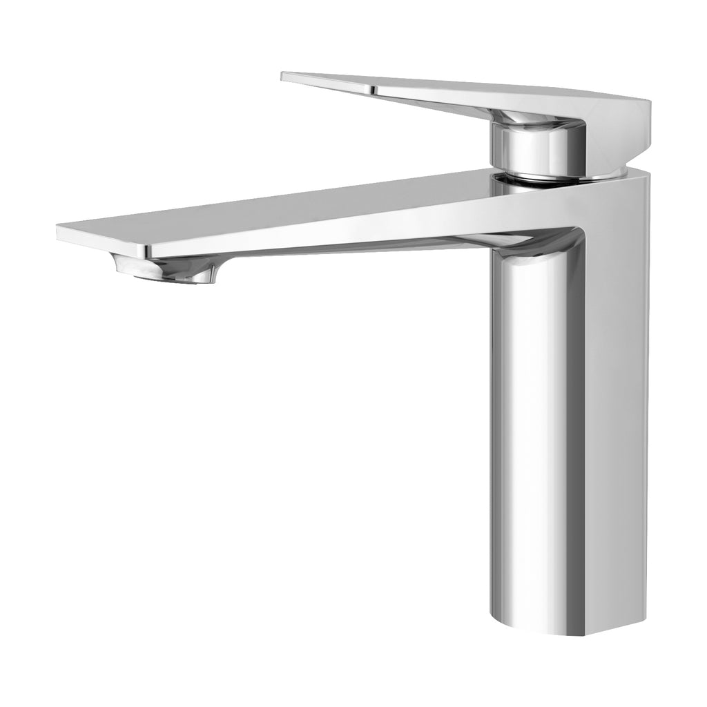 MAXTOR Single Hole Bathroom Vanity Basin Faucet with Neoperl Aerator & Supply Lines-AB000065 Chrome