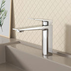 MAXTOR Single Hole Bathroom Vanity Basin Faucet with Neoperl Aerator & Supply Lines-AB000065