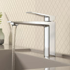 MAXTOR Single Hole Bathroom Vanity Basin Faucet with Neoperl Aerator & Supply Lines-AB000065