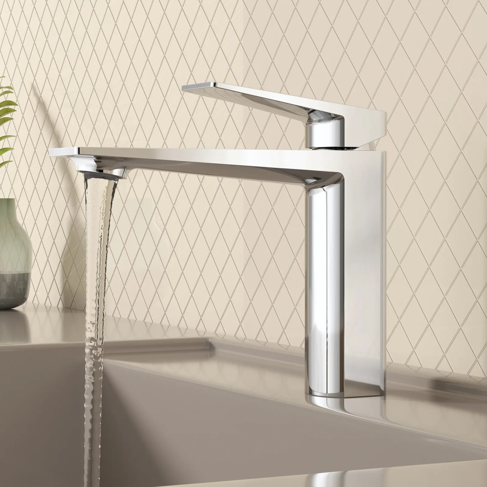 MAXTOR Single Hole Bathroom Vanity Basin Faucet with Neoperl Aerator & Supply Lines-AB000065