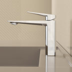 MAXTOR Single Hole Bathroom Vanity Basin Faucet with Neoperl Aerator & Supply Lines-AB000065