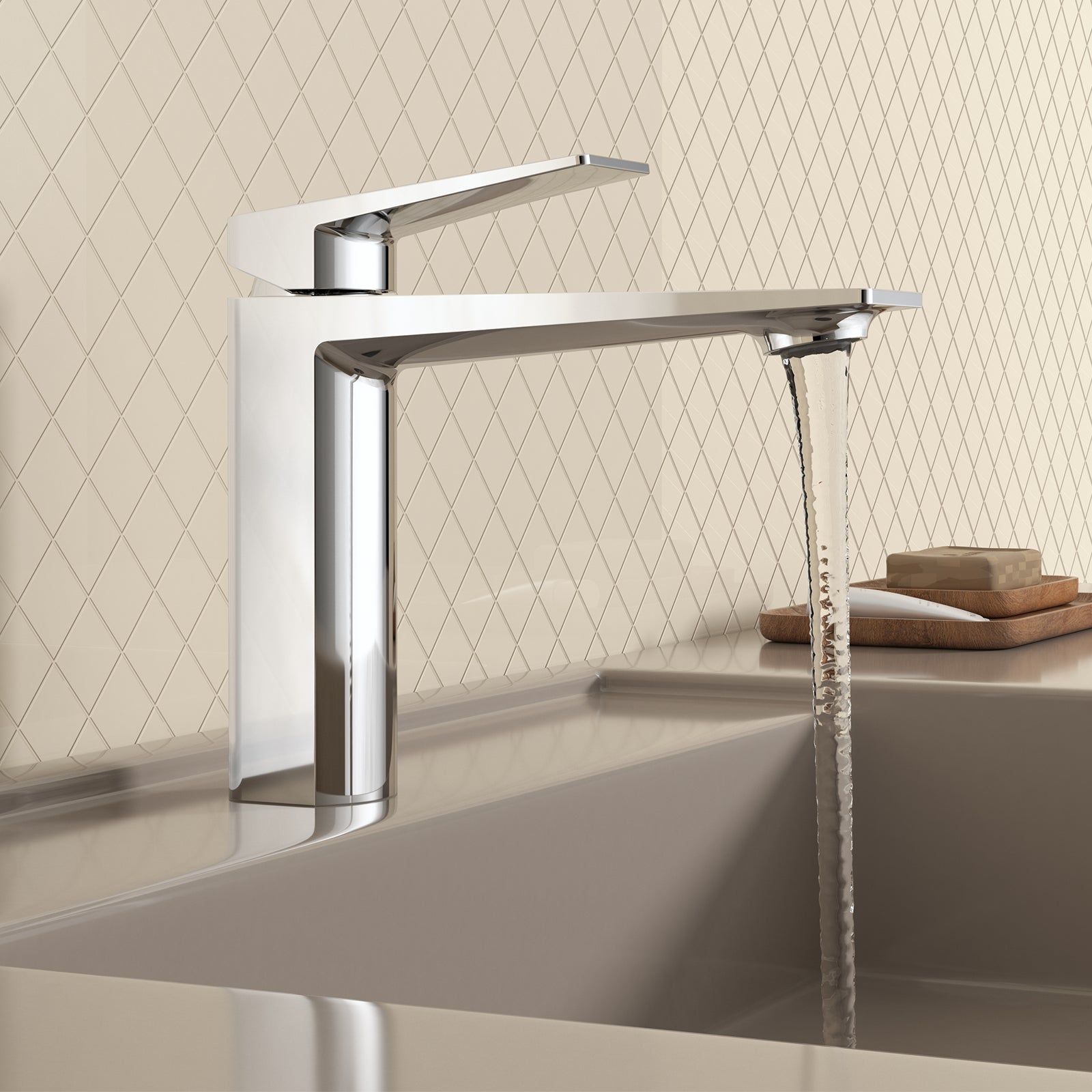 MAXTOR Single Hole Bathroom Vanity Basin Faucet with Neoperl Aerator & Supply Lines-AB000065