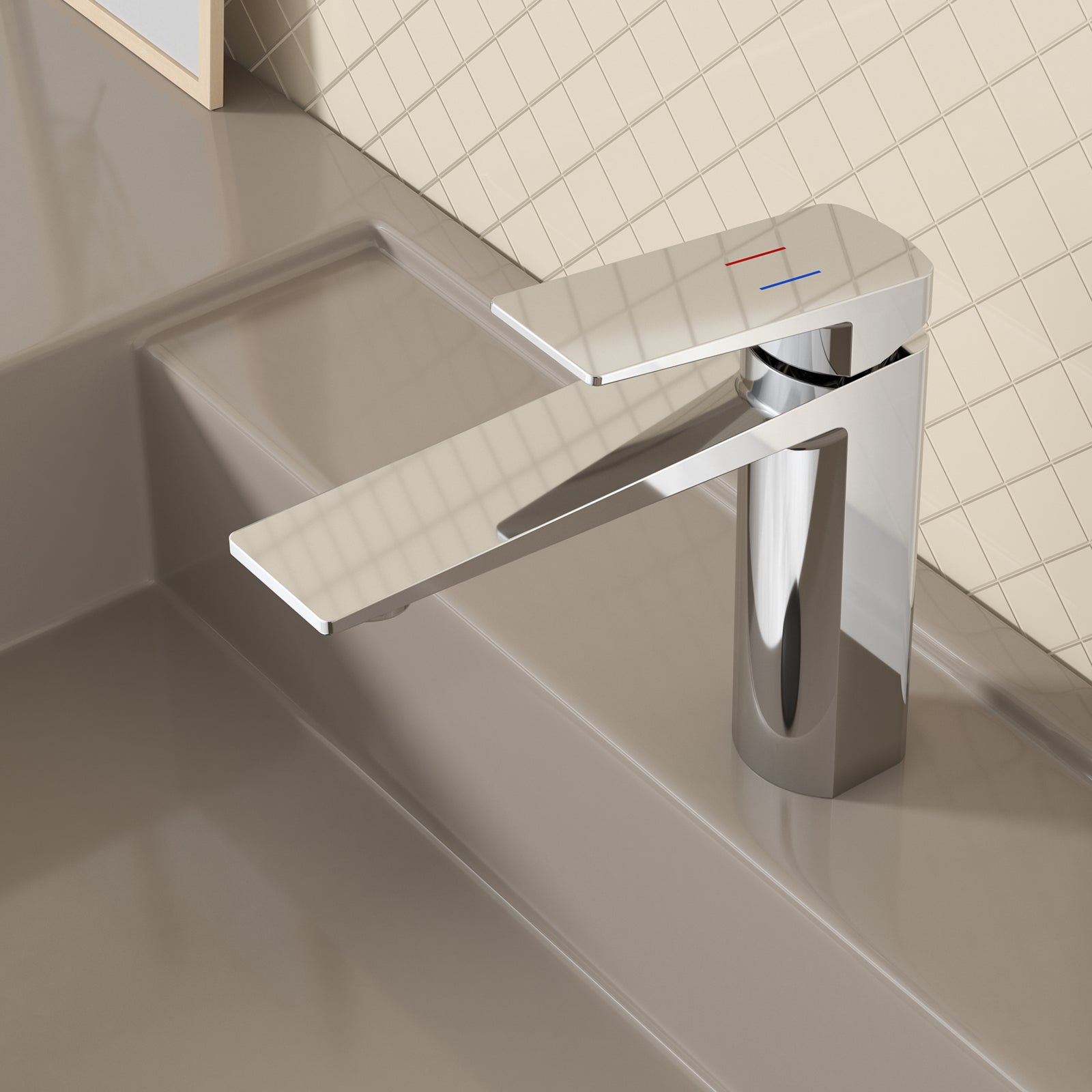 MAXTOR Single Hole Bathroom Vanity Basin Faucet with Neoperl Aerator & Supply Lines-AB000065