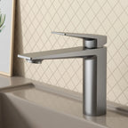 MAXTOR Single Hole Bathroom Vanity Basin Faucet with Neoperl Aerator & Supply Lines-AB000065