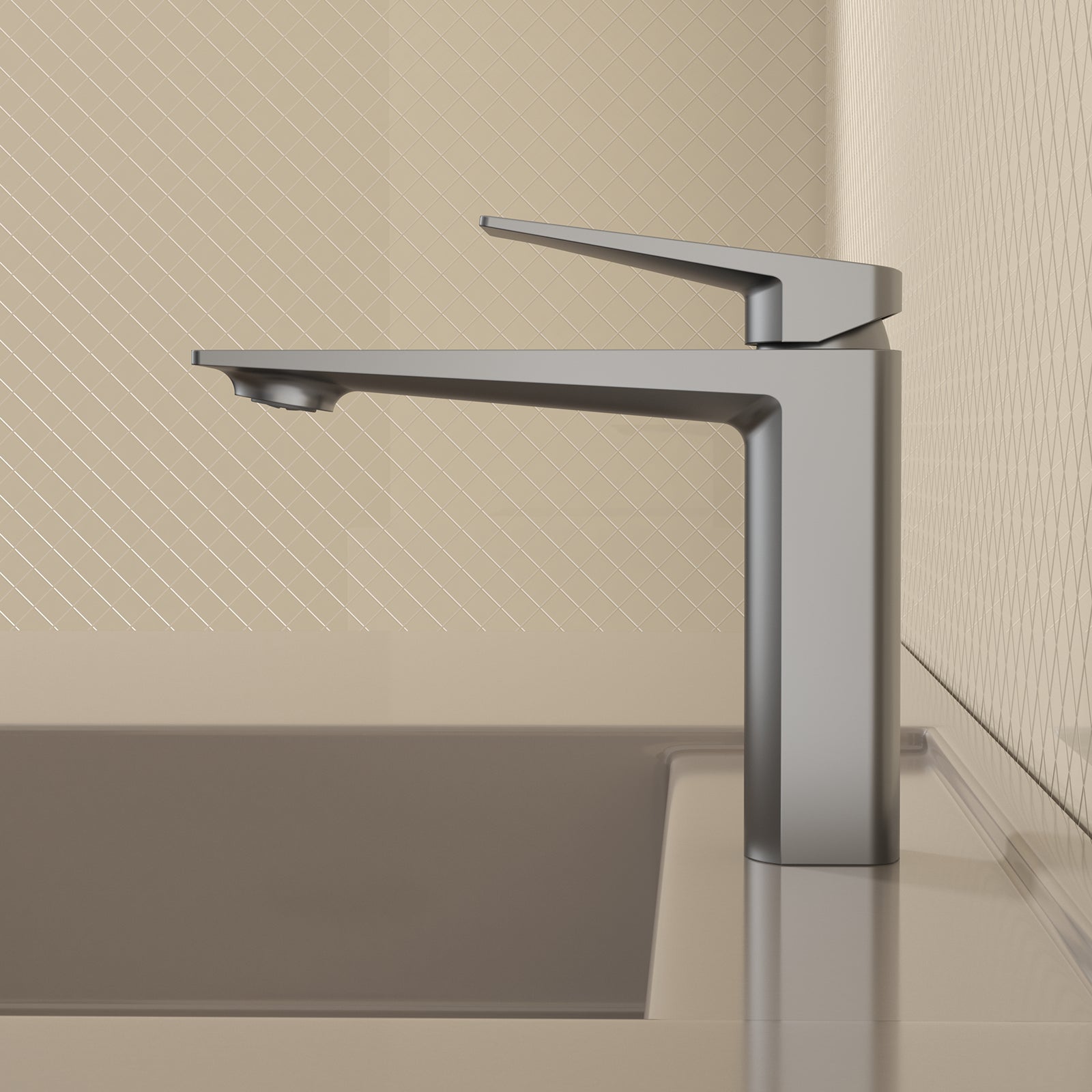 MAXTOR Single Hole Bathroom Vanity Basin Faucet with Neoperl Aerator & Supply Lines-AB000065