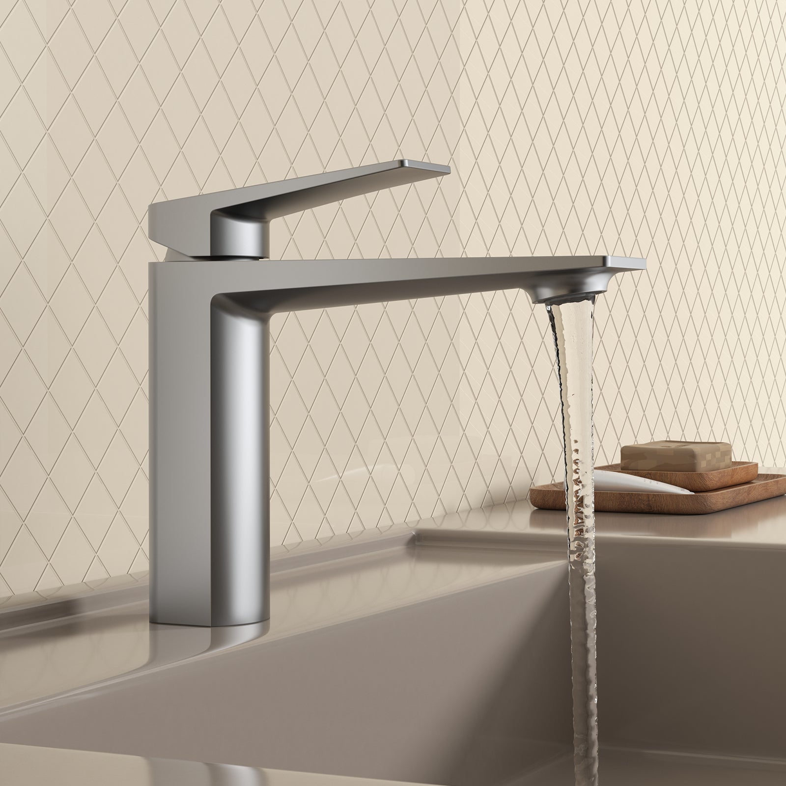 MAXTOR Single Hole Bathroom Vanity Basin Faucet with Neoperl Aerator & Supply Lines-AB000065