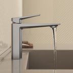 MAXTOR Single Hole Bathroom Vanity Basin Faucet with Neoperl Aerator & Supply Lines-AB000065