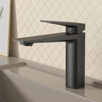 MAXTOR Single Hole Bathroom Vanity Basin Faucet with Neoperl Aerator & Supply Lines-AB000065
