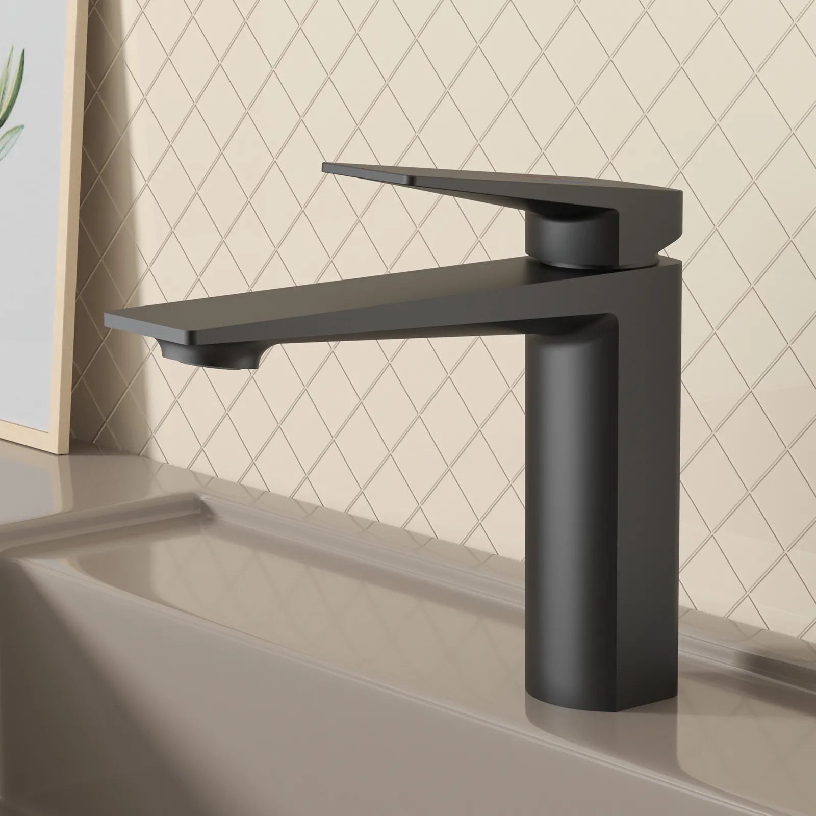 MAXTOR Single Hole Bathroom Vanity Basin Faucet with Neoperl Aerator & Supply Lines-AB000065