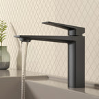 MAXTOR Single Hole Bathroom Vanity Basin Faucet with Neoperl Aerator & Supply Lines-AB000065