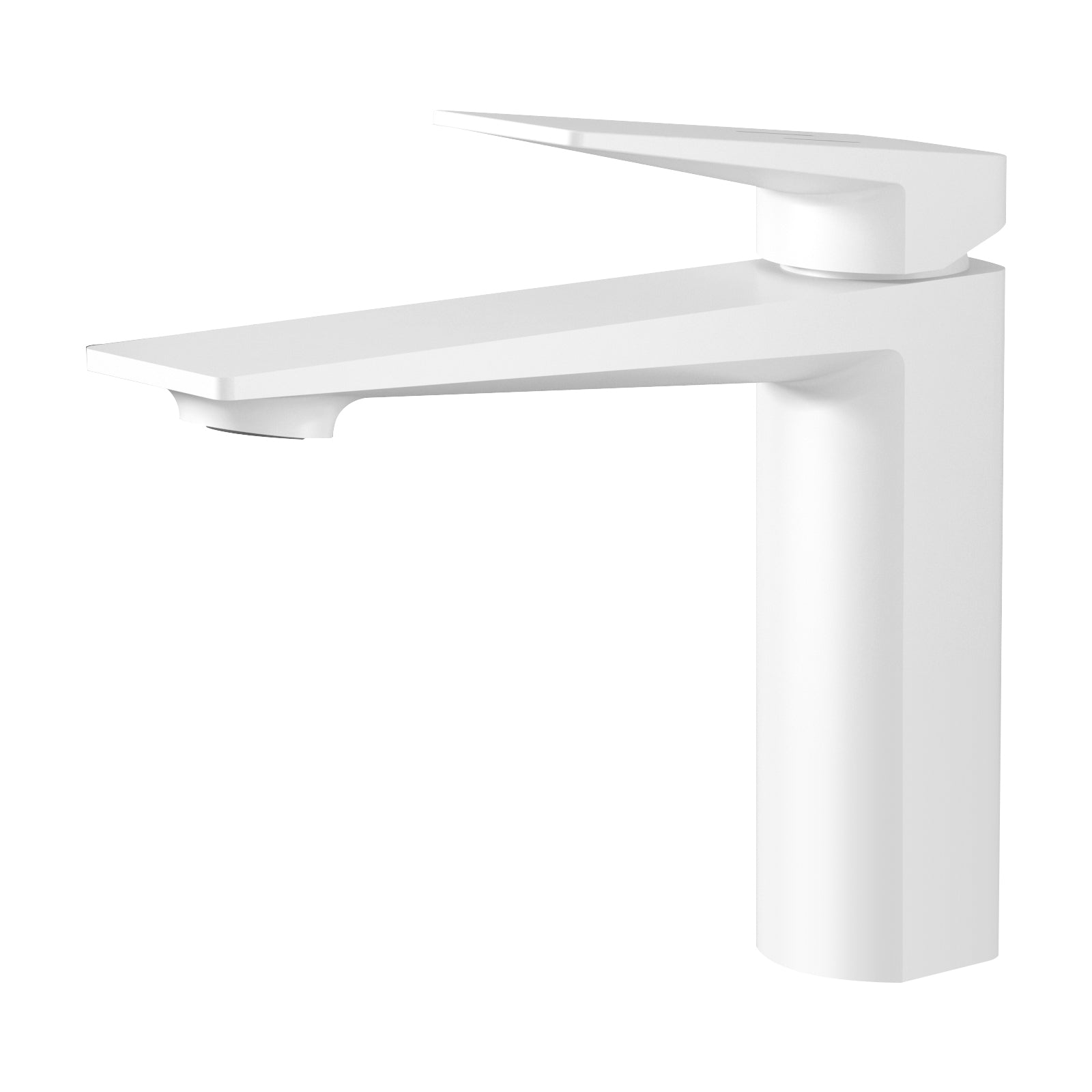 MAXTOR Single Hole Bathroom Vanity Basin Faucet with Neoperl Aerator & Supply Lines-AB000065 Matte White