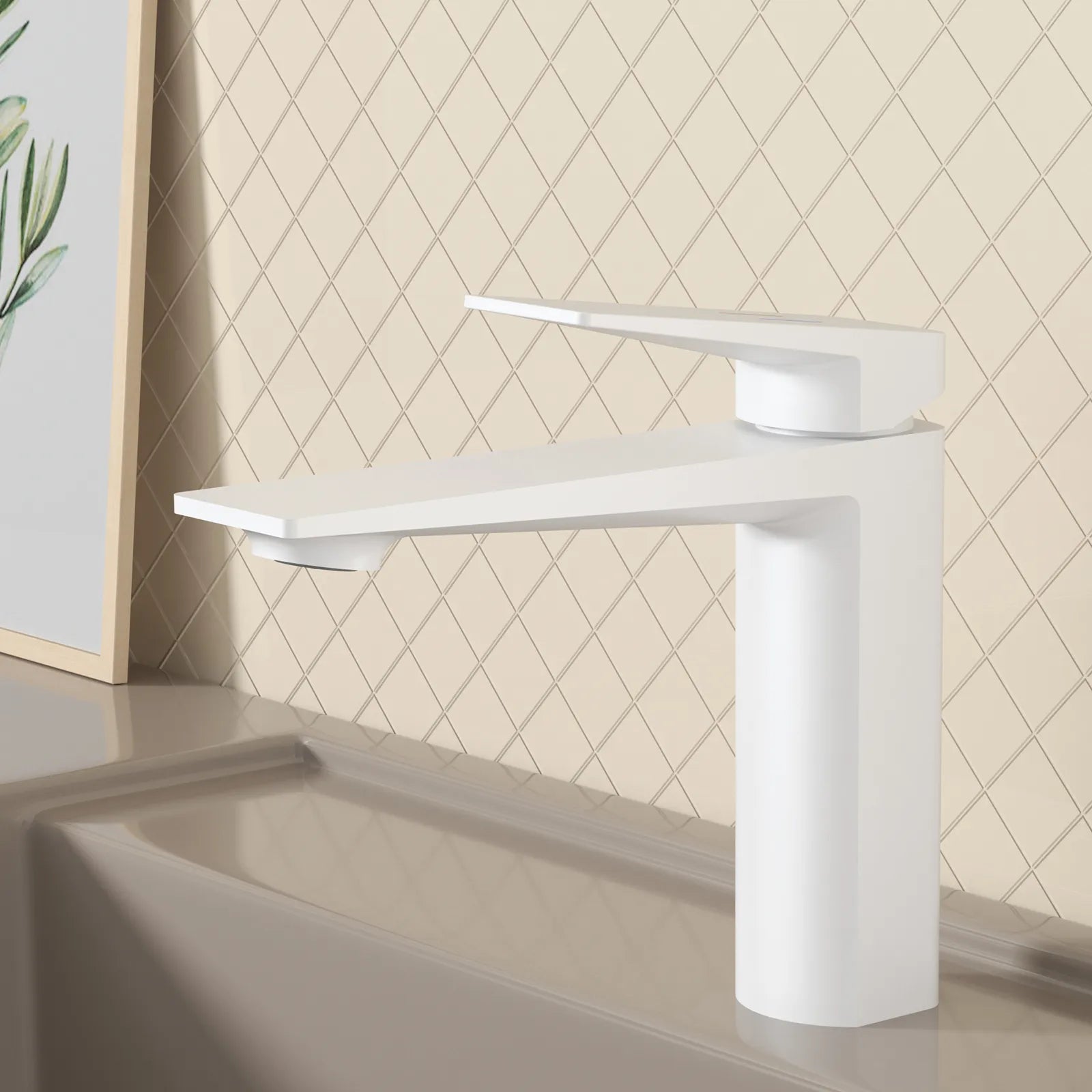 MAXTOR Single Hole Bathroom Vanity Basin Faucet with Neoperl Aerator & Supply Lines-AB000065