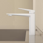 MAXTOR Single Hole Bathroom Vanity Basin Faucet with Neoperl Aerator & Supply Lines-AB000065