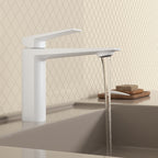 MAXTOR Single Hole Bathroom Vanity Basin Faucet with Neoperl Aerator & Supply Lines-AB000065