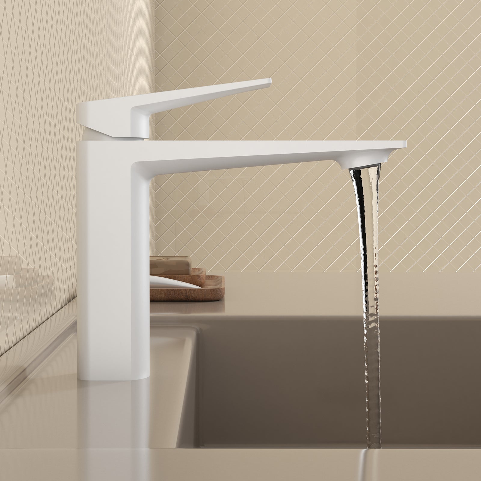 MAXTOR Single Hole Bathroom Vanity Basin Faucet with Neoperl Aerator & Supply Lines-AB000065