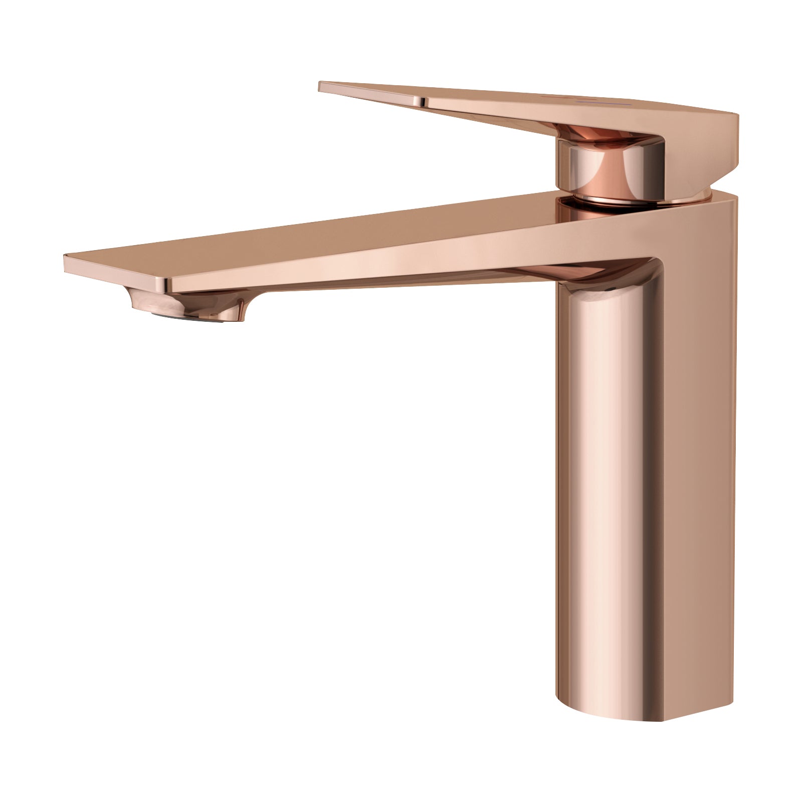 MAXTOR Single Hole Bathroom Vanity Basin Faucet with Neoperl Aerator & Supply Lines-AB000065 Rose Gold