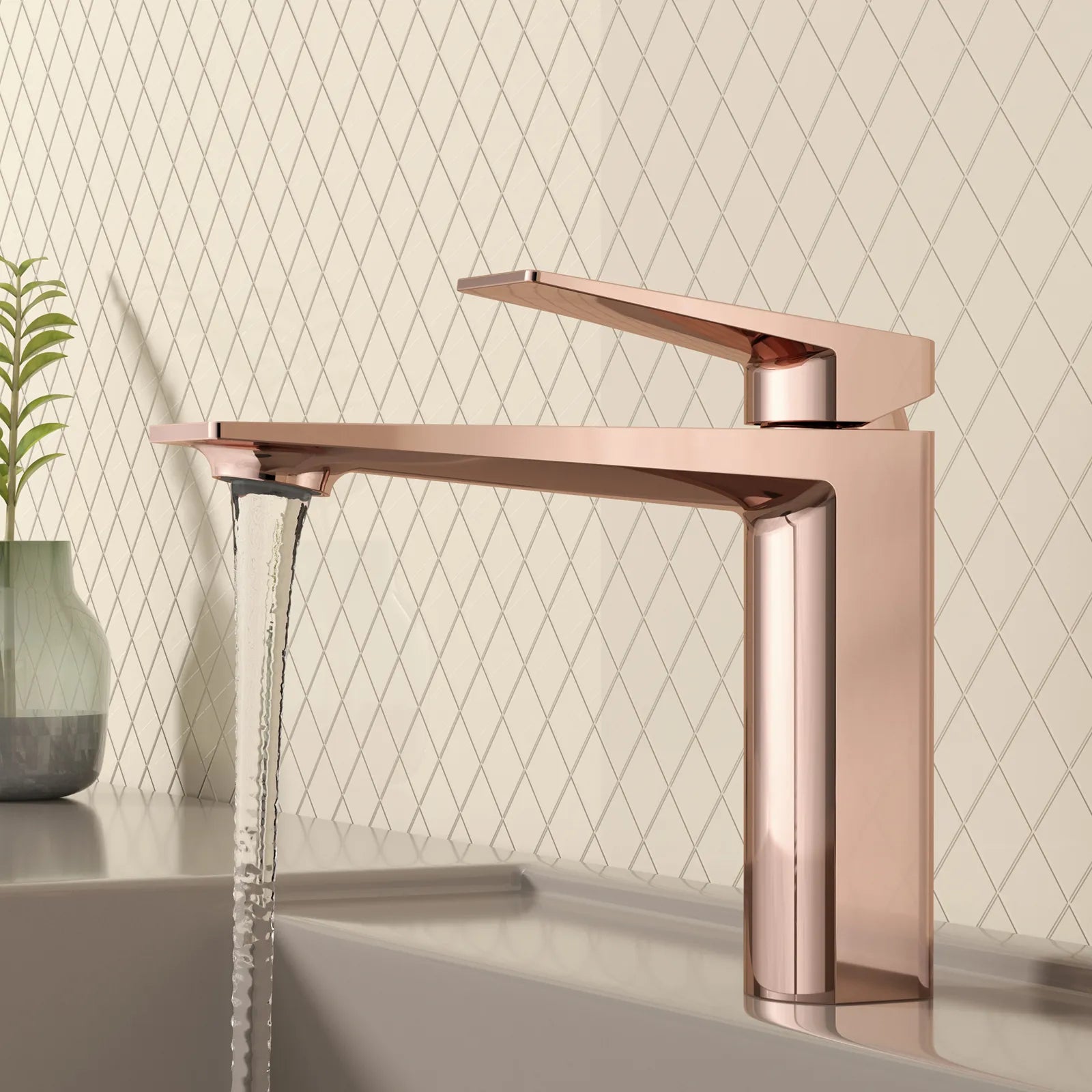 MAXTOR Single Hole Bathroom Vanity Basin Faucet with Neoperl Aerator & Supply Lines-AB000065