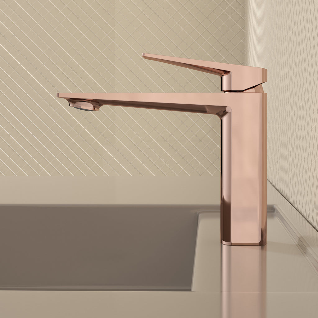 MAXTOR Single Hole Bathroom Vanity Basin Faucet with Neoperl Aerator & Supply Lines-AB000065