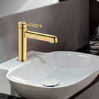 MAXTOR Loop Handle Bathroom Vanity Basin Faucet – Single Hole Mixer Tap – AB000069