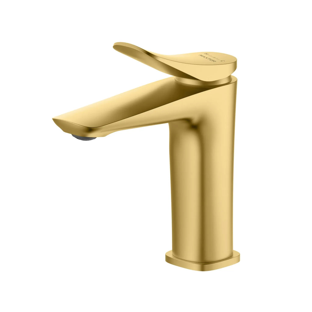 Heavy Duty Single Handle Bathroom Basin Faucet – Deck Mount Basin Mixer – AB000076 Brushed Gold