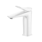 Heavy Duty Single Handle Bathroom Basin Faucet – Deck Mount Basin Mixer – AB000076 Matte White