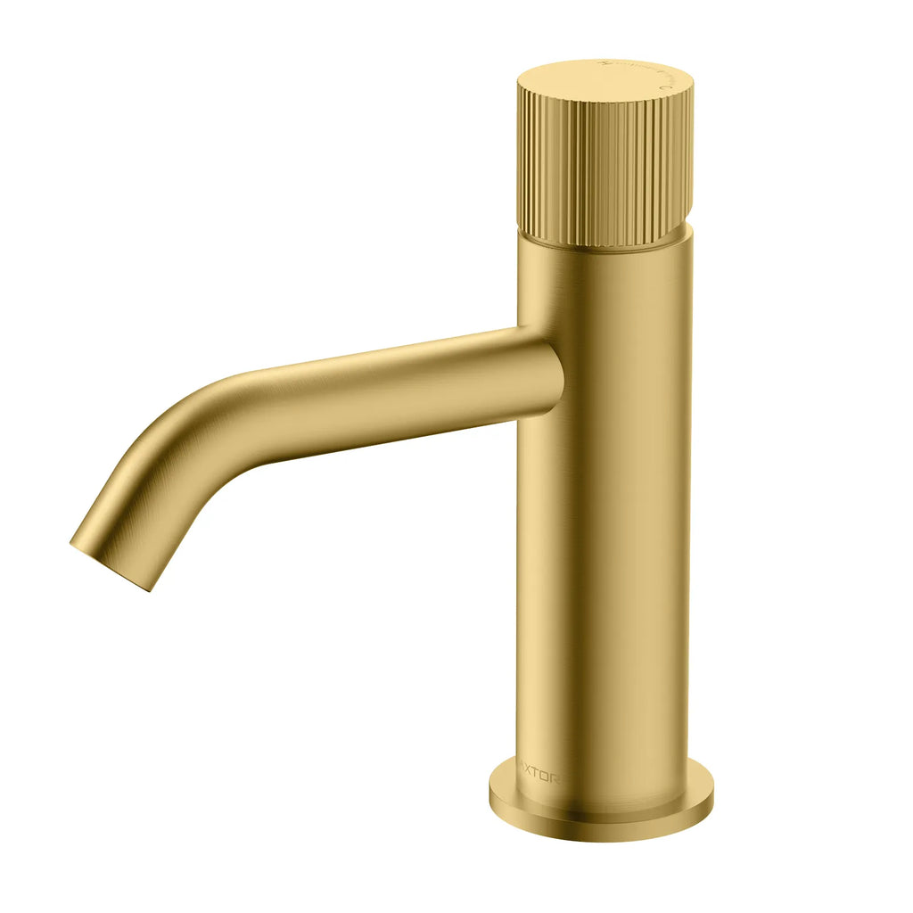 MAXTOR Single Handle Bathroom Vanity Basin Faucet with Solid Brass Body-AB000131 Brushed Gold