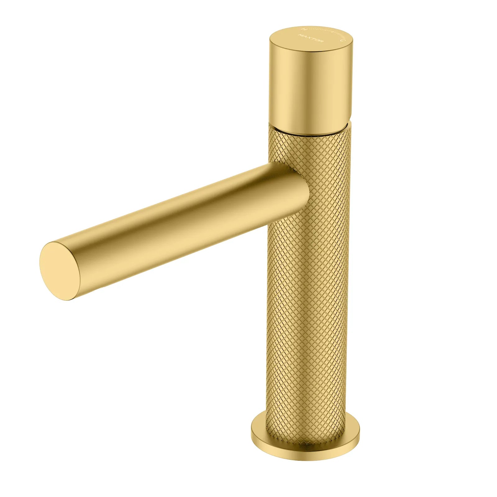 MAXTOR Knurled Art Design Single Handle Bathroom Vanity Basin Faucet-AB000332 Brushed Gold