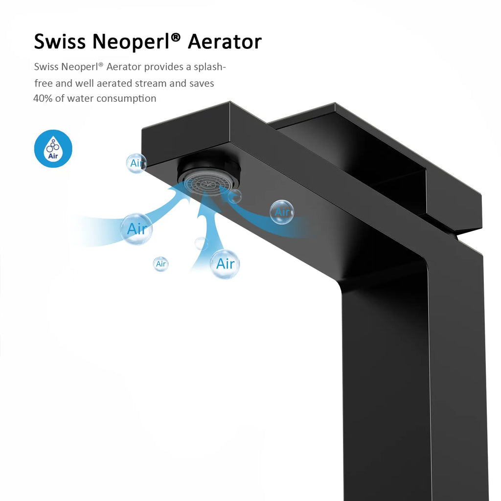 Modern Tall Basin Faucet – Solid Brass, Neoperl® Aerator, Citec® Cartridge AB001000