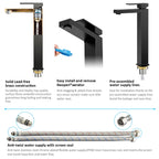 Modern Tall Basin Faucet – Solid Brass, Neoperl® Aerator, Citec® Cartridge AB001000