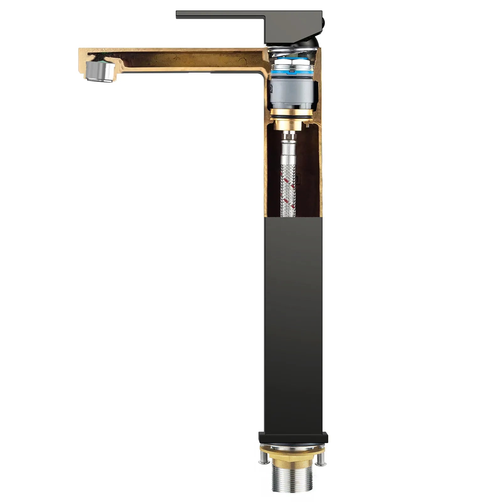 Modern Tall Basin Faucet – Solid Brass, Neoperl® Aerator, Citec® Cartridge AB001000