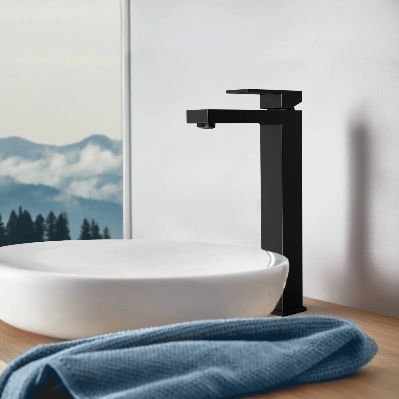 Modern Tall Basin Faucet – Solid Brass, Neoperl® Aerator, Citec® Cartridge AB001000