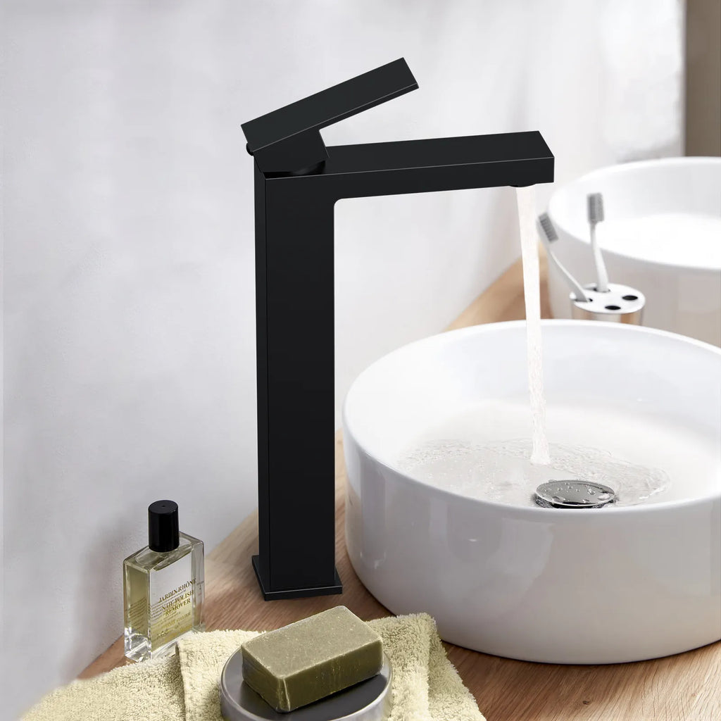 Modern Tall Basin Faucet – Solid Brass, Neoperl® Aerator, Citec® Cartridge AB001000