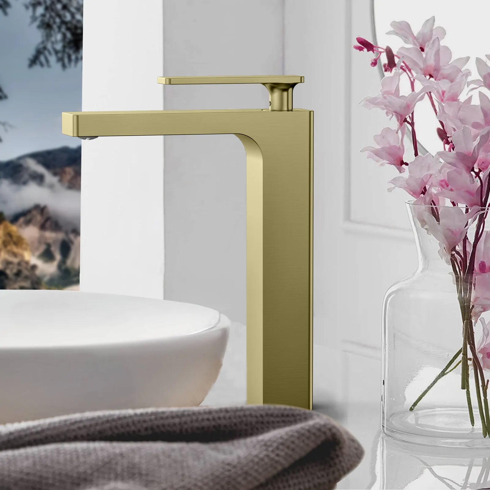 Rihine Bathroom vessel Faucet with Neoperl Aerator –AB001001