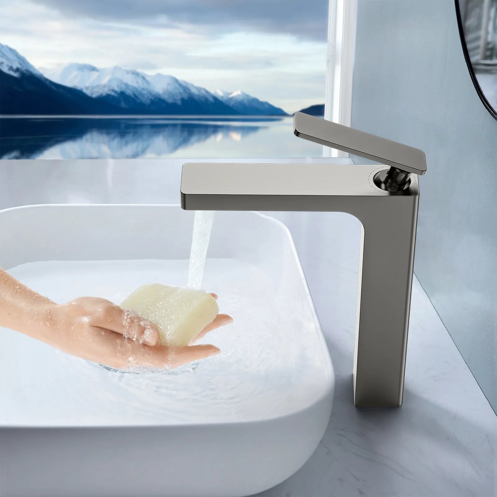 Rihine Bathroom vessel Faucet with Neoperl Aerator –AB001001