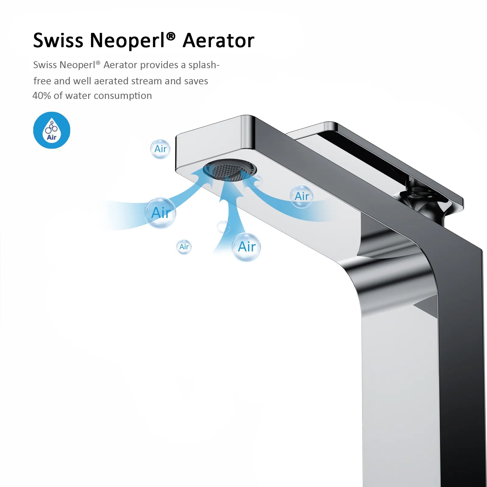 Rihine Bathroom vessel Faucet with Neoperl Aerator –AB001001