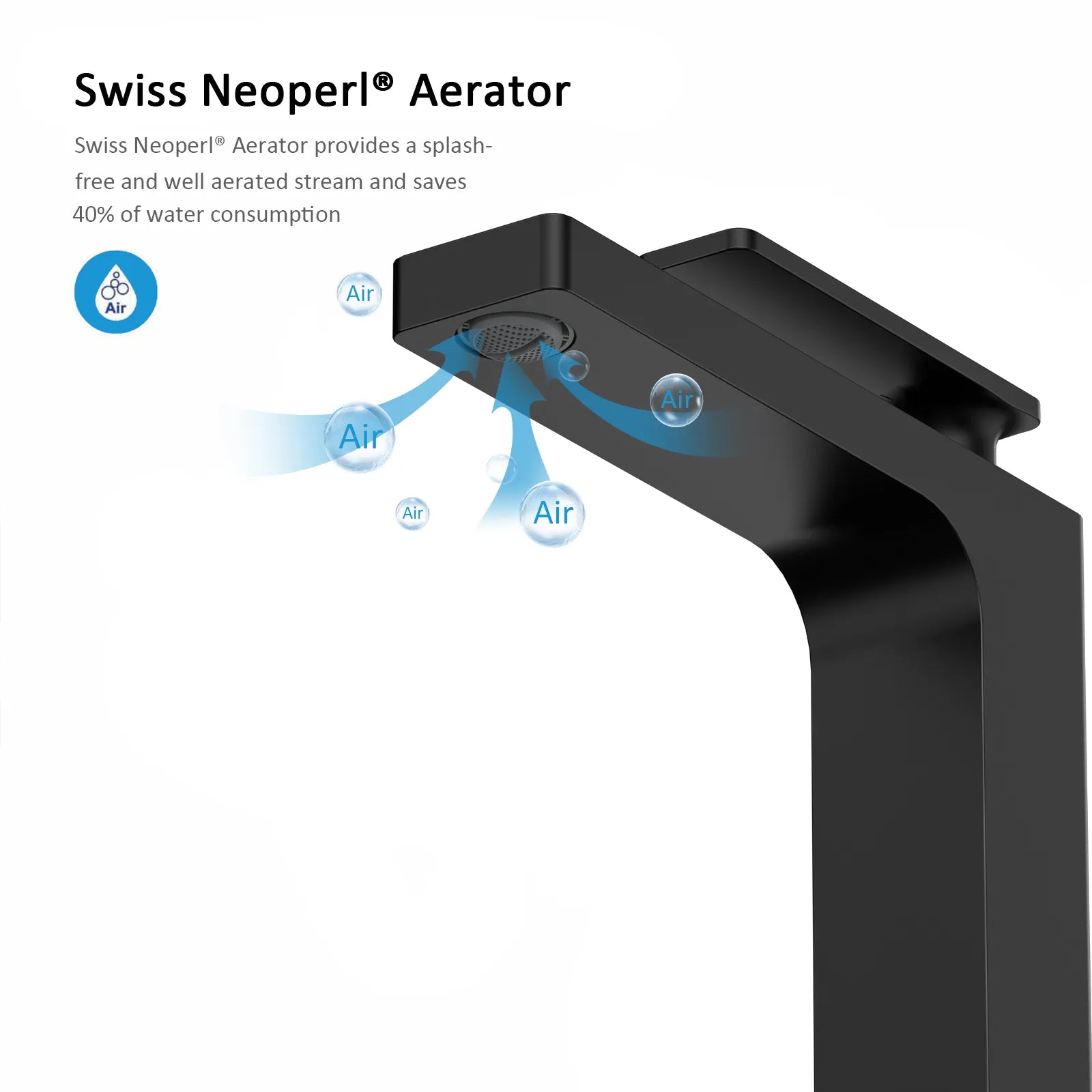 Rihine Bathroom vessel Faucet with Neoperl Aerator –AB001001