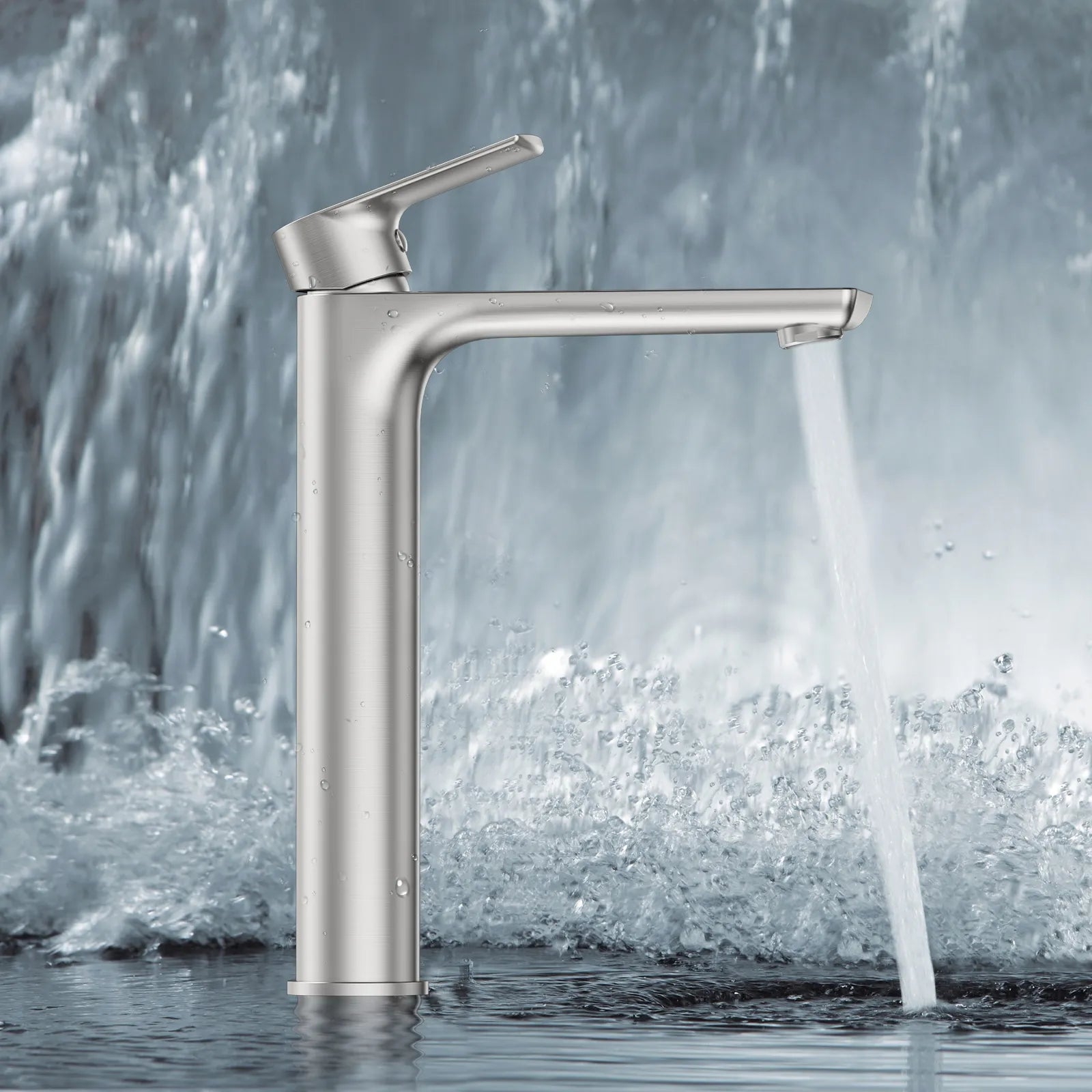 Nile Single Level Tall Brass Basin Faucet - Bathroom Vessel Faucet AB001003
