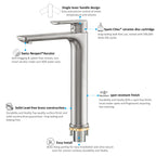 Nile Single Level Tall Brass Basin Faucet - Bathroom Vessel Faucet AB001003