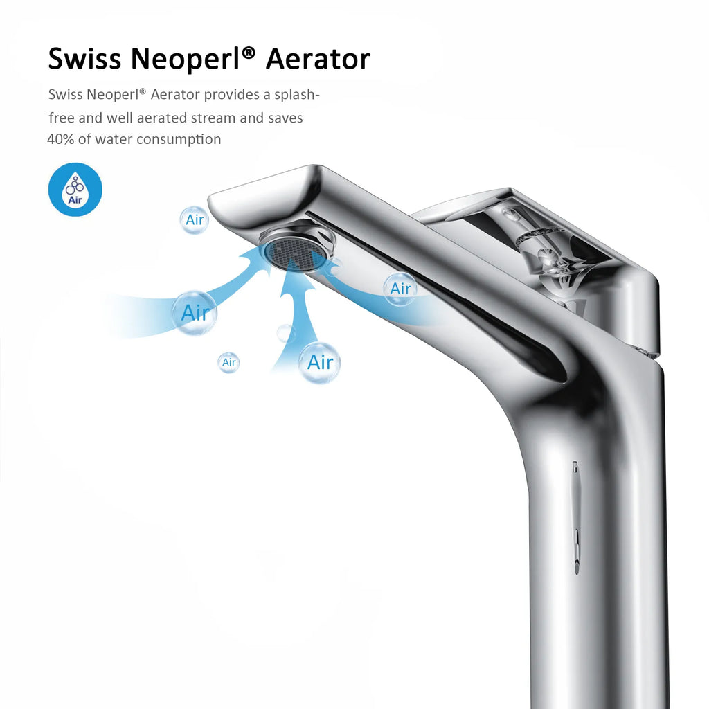 Nile Single Level Tall Brass Basin Faucet - Bathroom Vessel Faucet AB001003