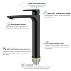 Nile Single Level Tall Brass Basin Faucet - Bathroom Vessel Faucet AB001003