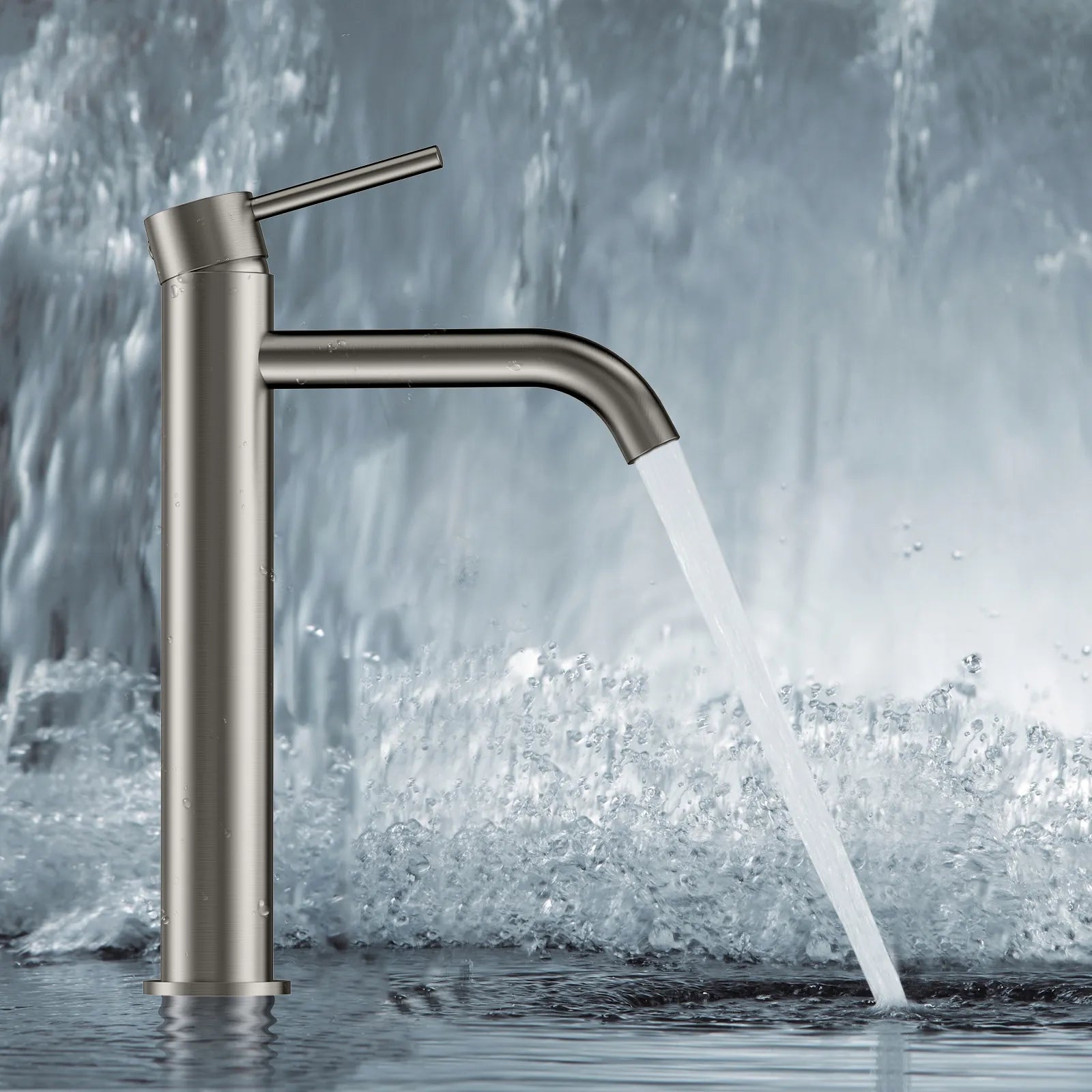 Circular Modern Tall Vessel Sink Faucet AB001004