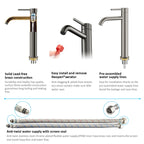 Circular Modern Tall Vessel Sink Faucet AB001004